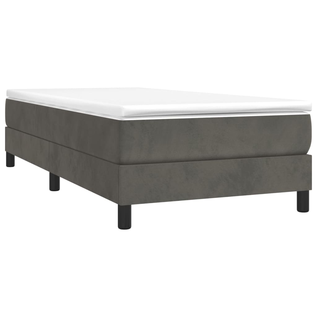 vidaXL Estructura de cama sin colchón terciopelo gris oscuro 90x190 cm