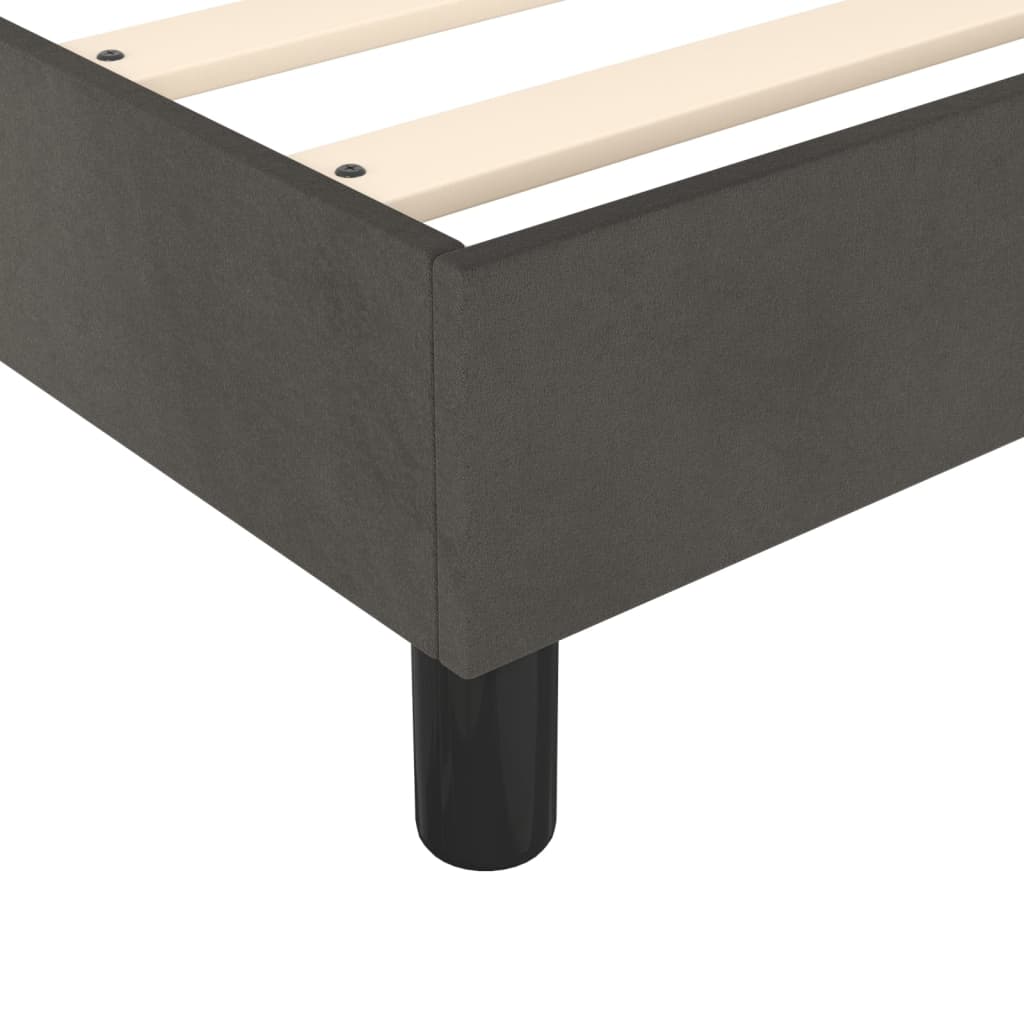 vidaXL Estructura de cama sin colchón terciopelo gris oscuro 90x190 cm