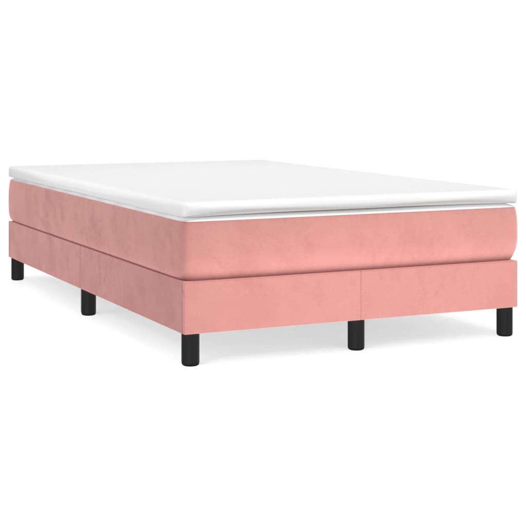 vidaXL Estructura de cama sin colchón terciopelo rosa 120x200 cm