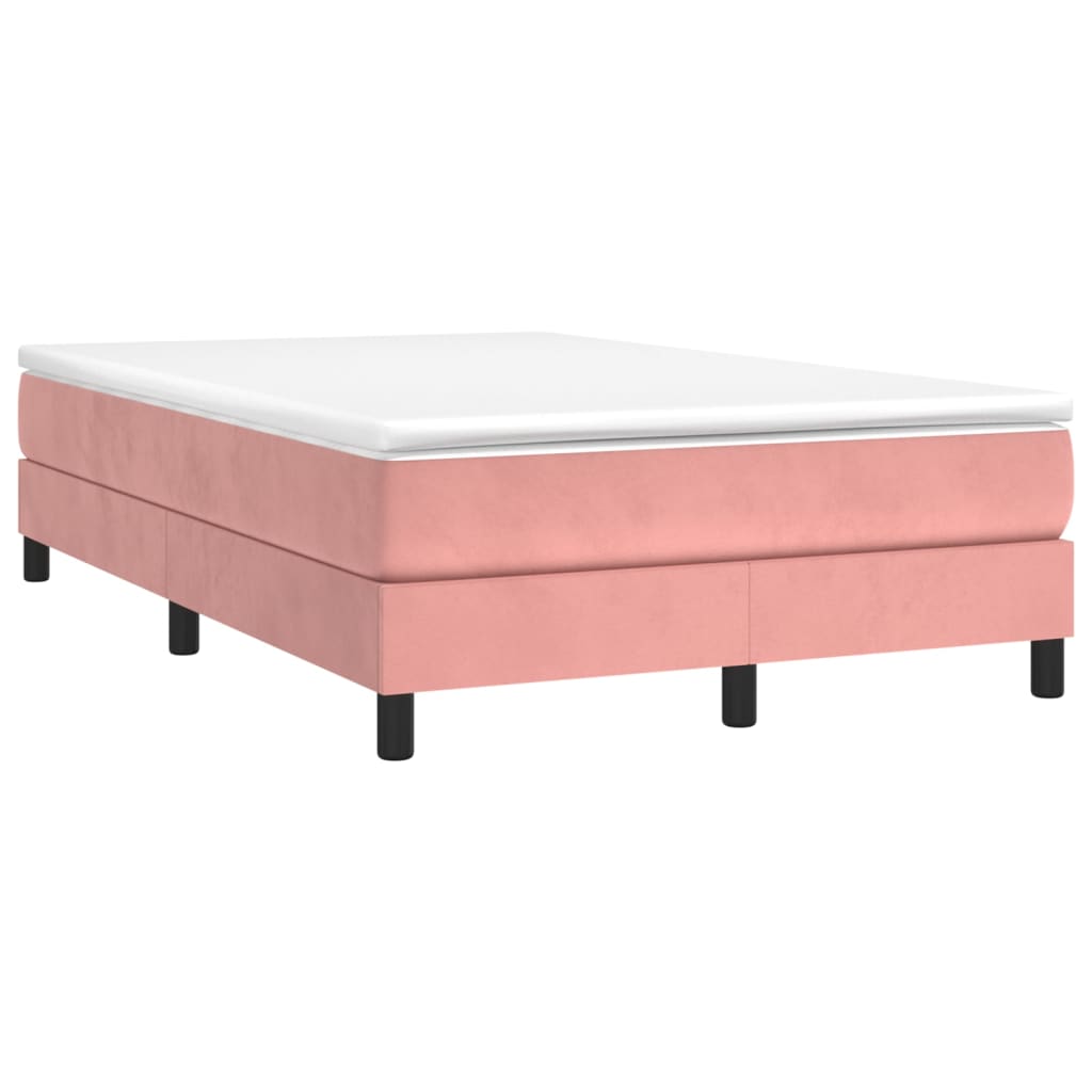 vidaXL Estructura de cama sin colchón terciopelo rosa 120x200 cm