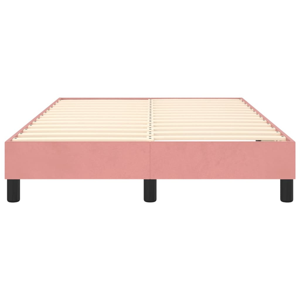 vidaXL Estructura de cama sin colchón terciopelo rosa 120x200 cm