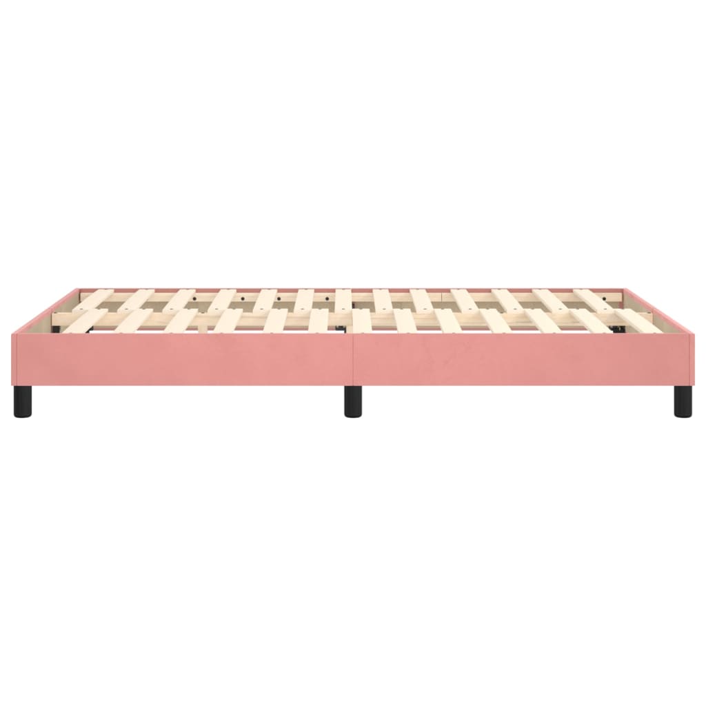 vidaXL Estructura de cama sin colchón terciopelo rosa 120x200 cm