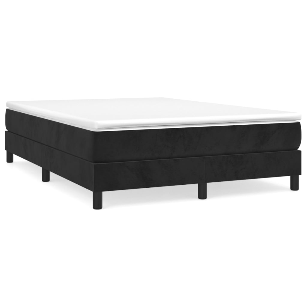 vidaXL Estructura de cama sin colchón terciopelo negro 140x200 cm