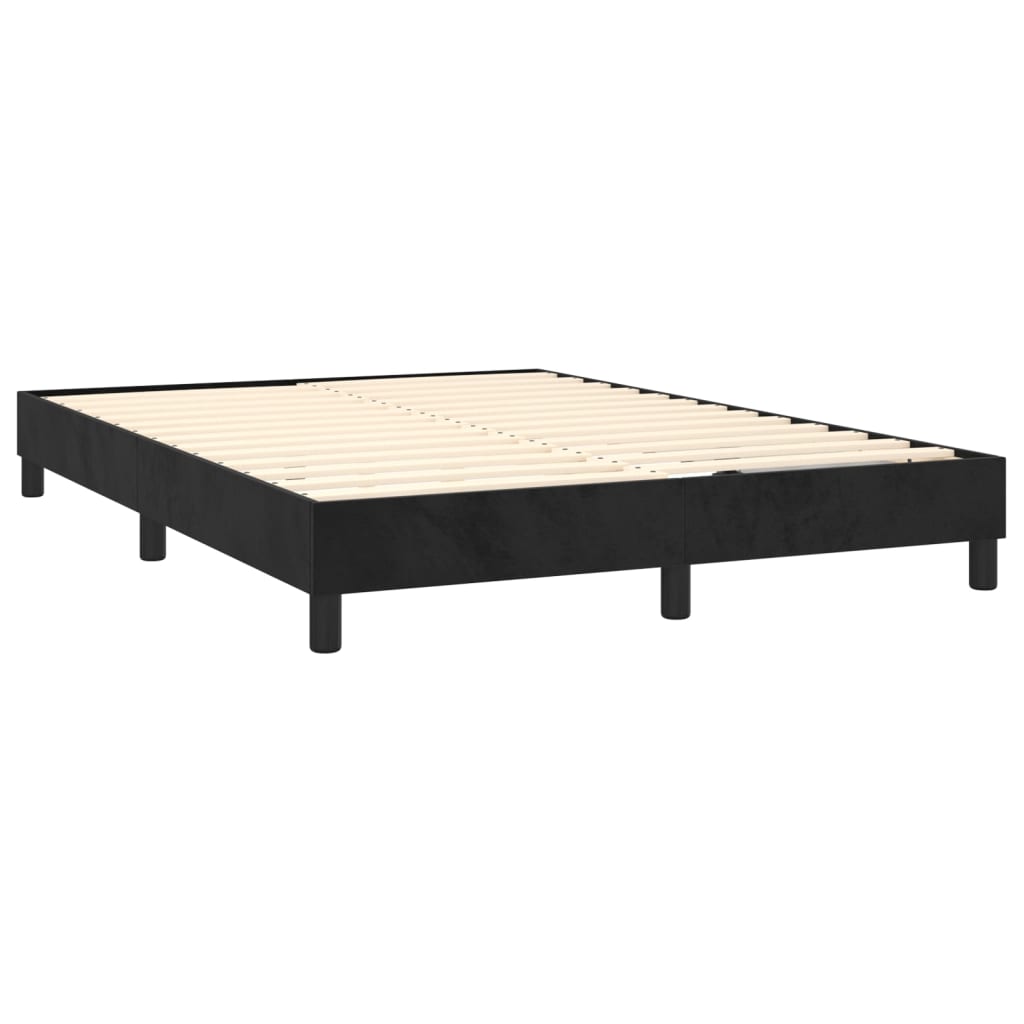 vidaXL Estructura de cama sin colchón terciopelo negro 140x200 cm