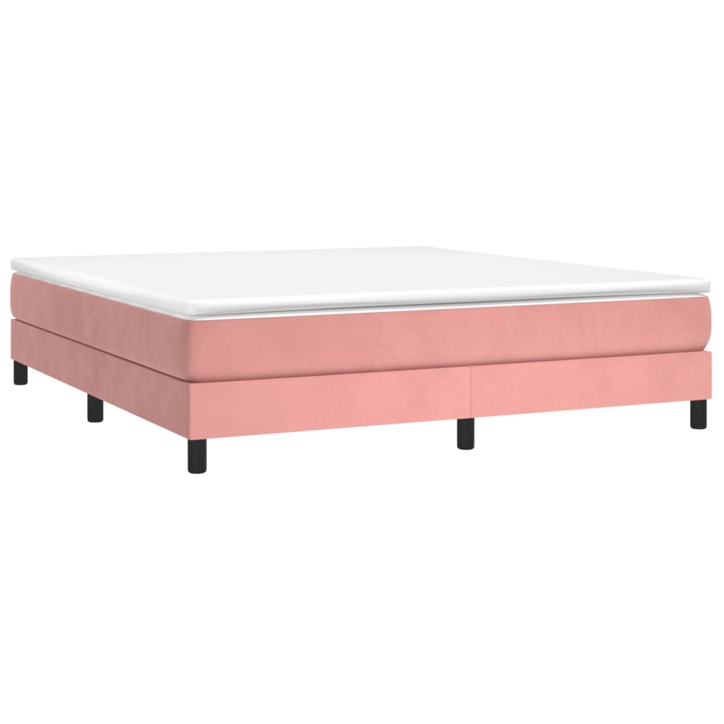 vidaXL Estructura de cama sin colchón terciopelo rosa 160x200 cm