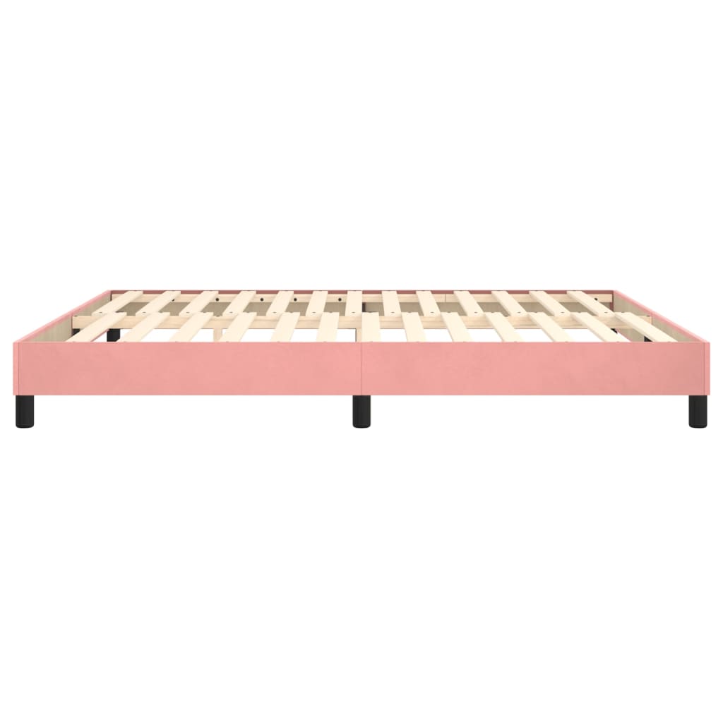 vidaXL Estructura de cama sin colchón terciopelo rosa 160x200 cm