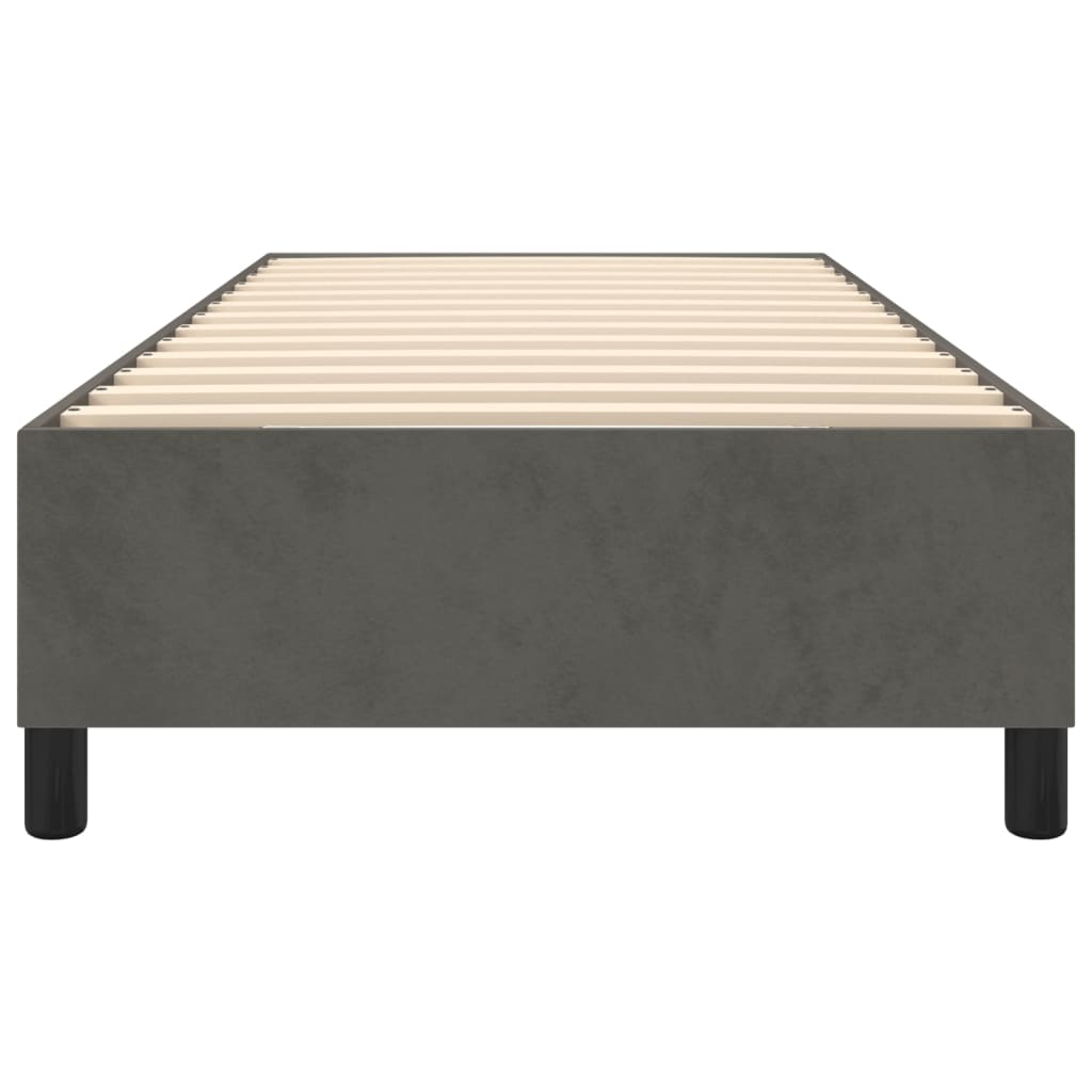 vidaXL Estructura de cama sin colchón terciopelo gris oscuro 90x200 cm