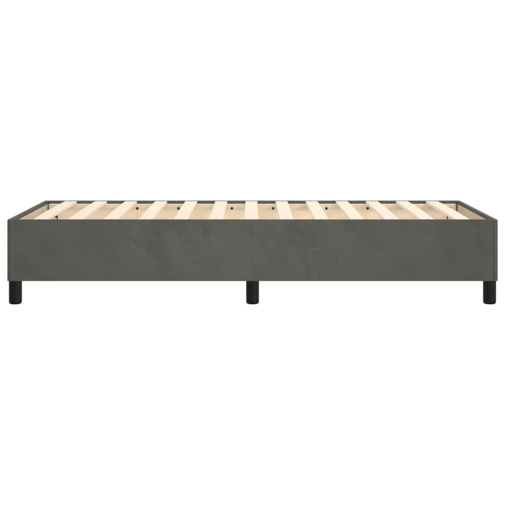 vidaXL Estructura de cama sin colchón terciopelo gris oscuro 90x200 cm