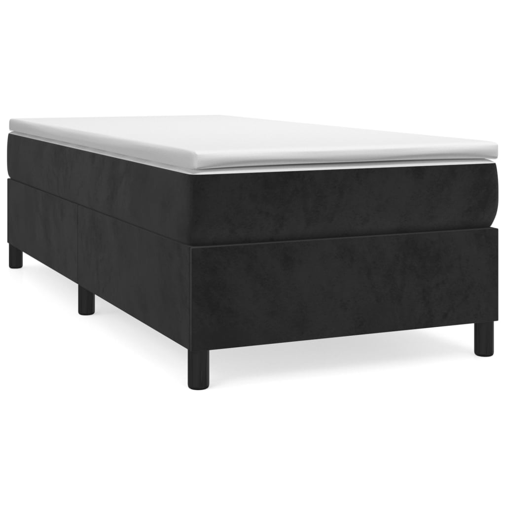 vidaXL Estructura de cama sin colchón terciopelo negro 100x200 cm