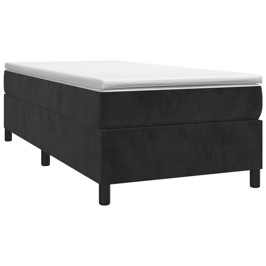 vidaXL Estructura de cama sin colchón terciopelo negro 100x200 cm