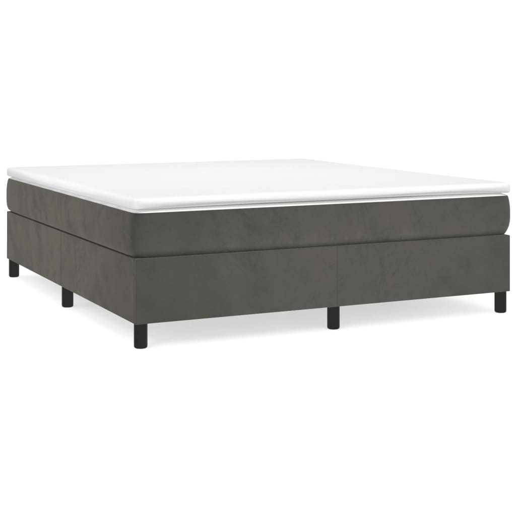 vidaXL Estructura de cama sin colchón terciopelo gris oscuro 160x200cm