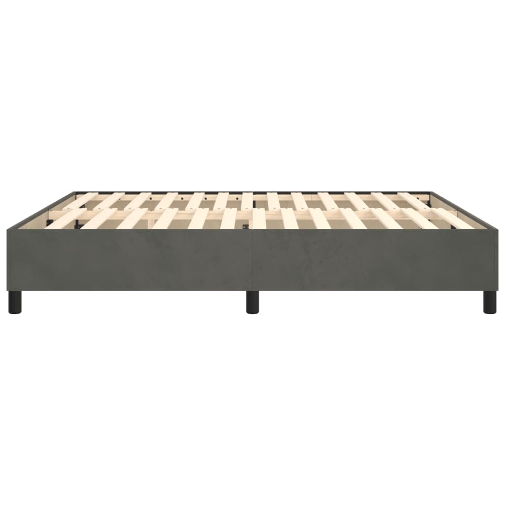 vidaXL Estructura de cama sin colchón terciopelo gris oscuro 160x200cm