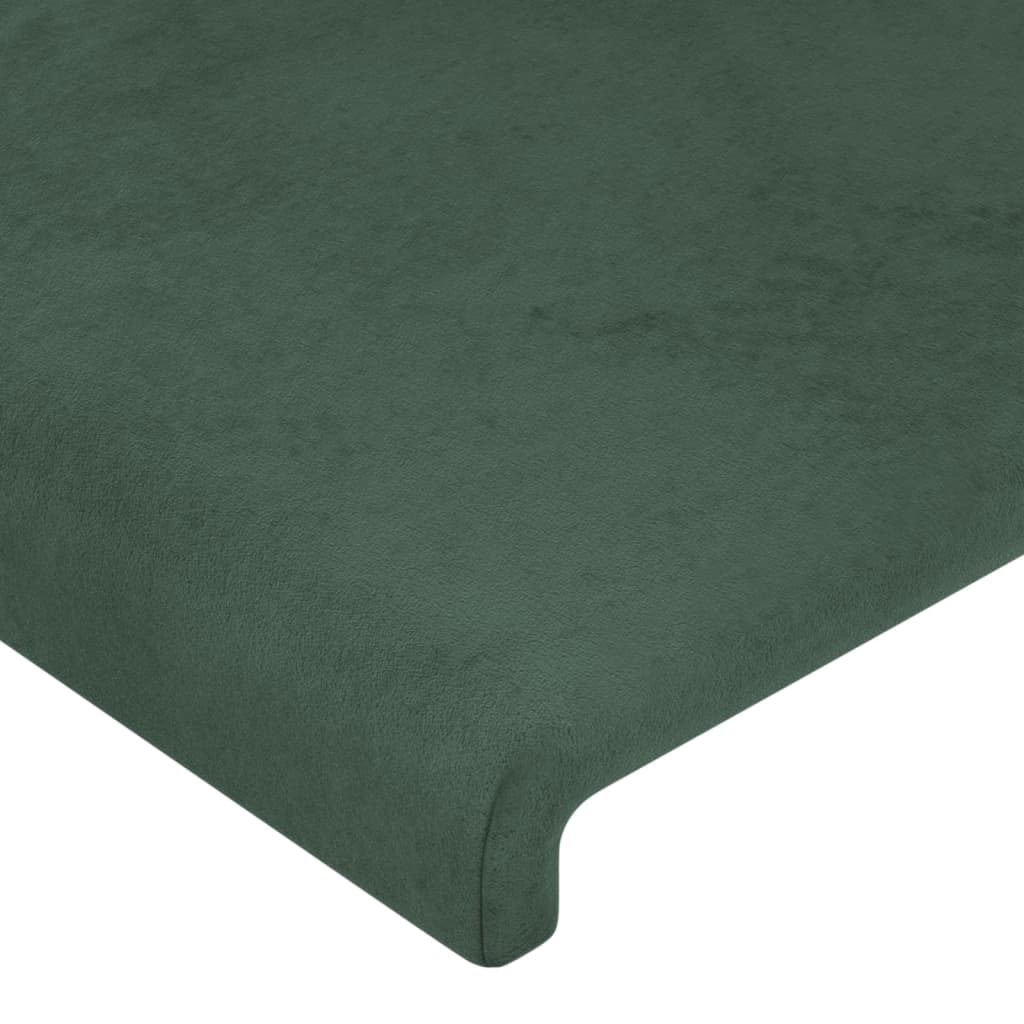 vidaXL Cabeceros 2 unidades de terciopelo verde oscuro 90x5x78/88 cm