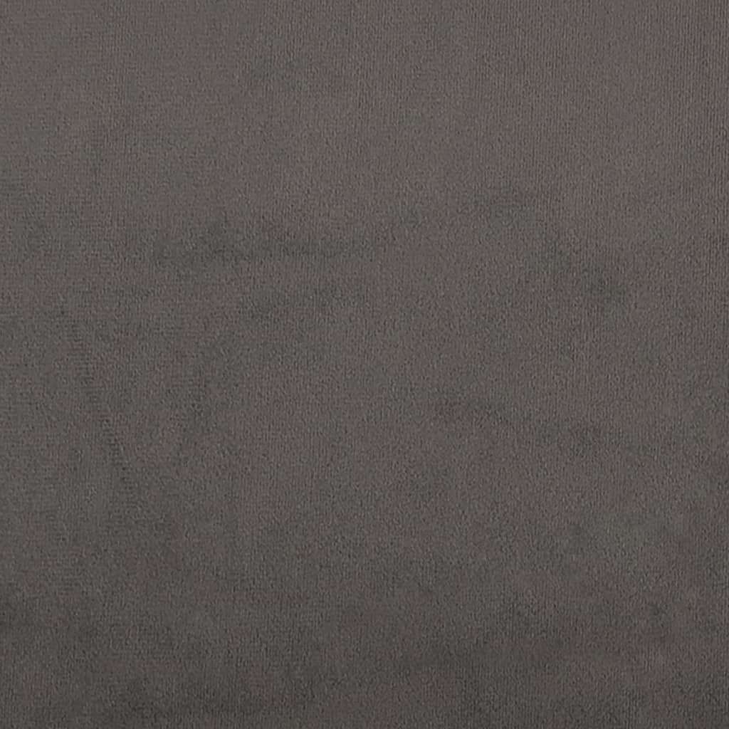 vidaXL Cabeceros 4 unidades de terciopelo gris oscuro 80x5x78/88 cm