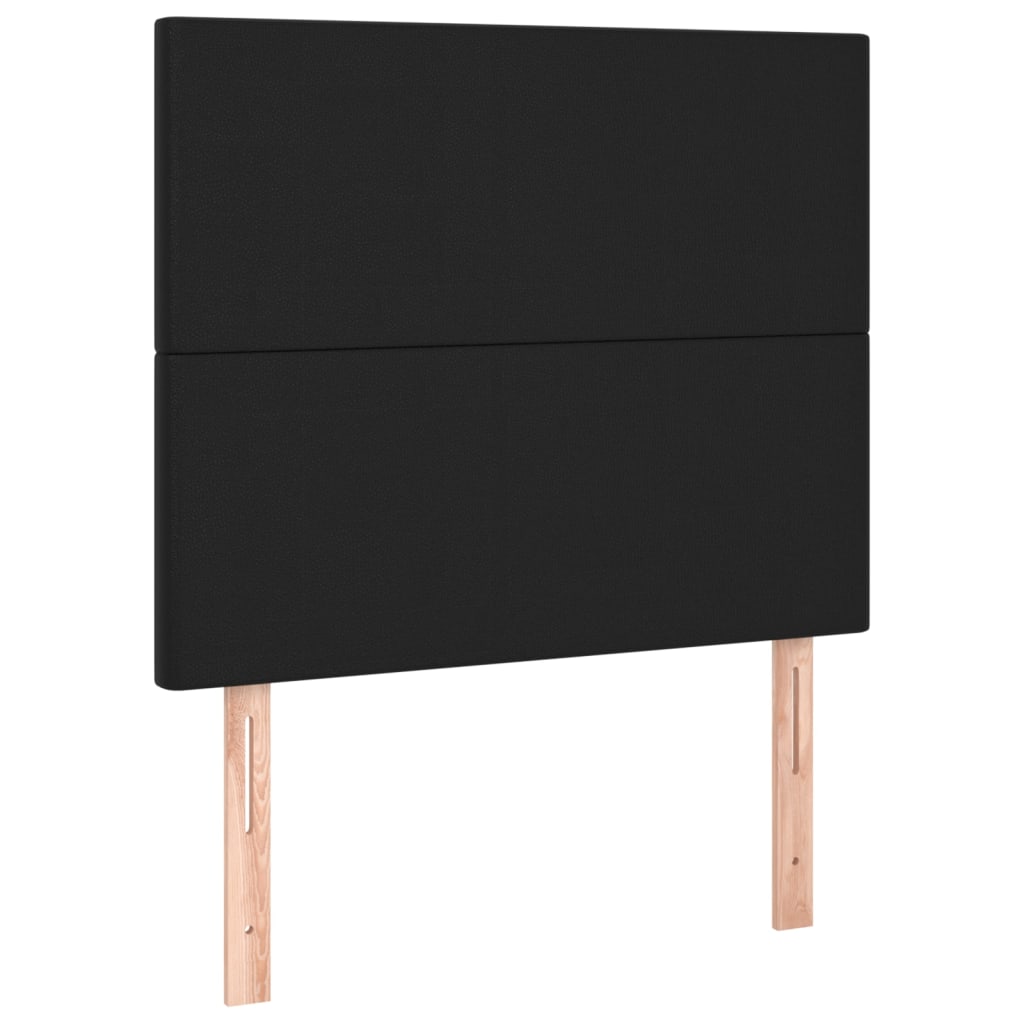 vidaXL Cabeceros 2 unidades de cuero sintético negro 80x5x78/88 cm