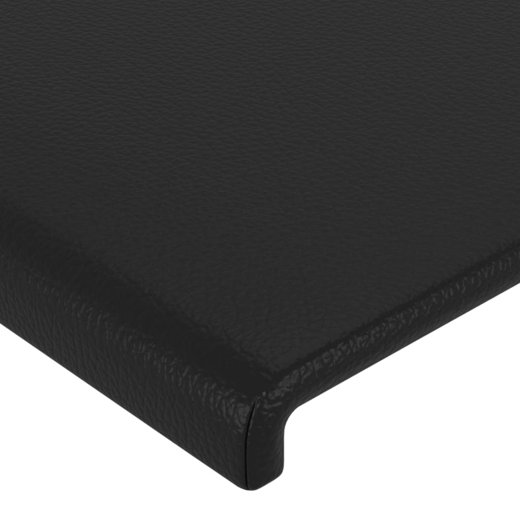 vidaXL Cabeceros 4 unidades de cuero sintético negro 90x5x78/88 cm