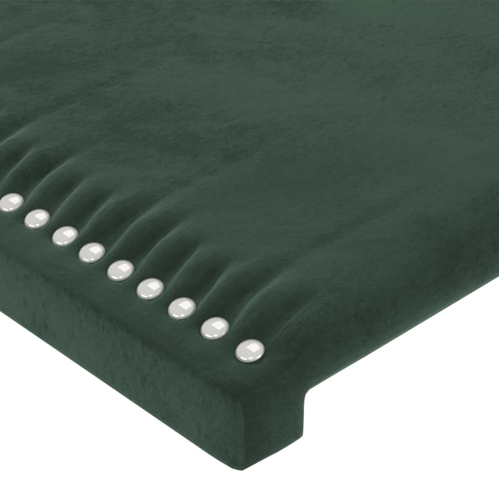 vidaXL Cabeceros 2 unidades de terciopelo verde oscuro 80x5x78/88 cm