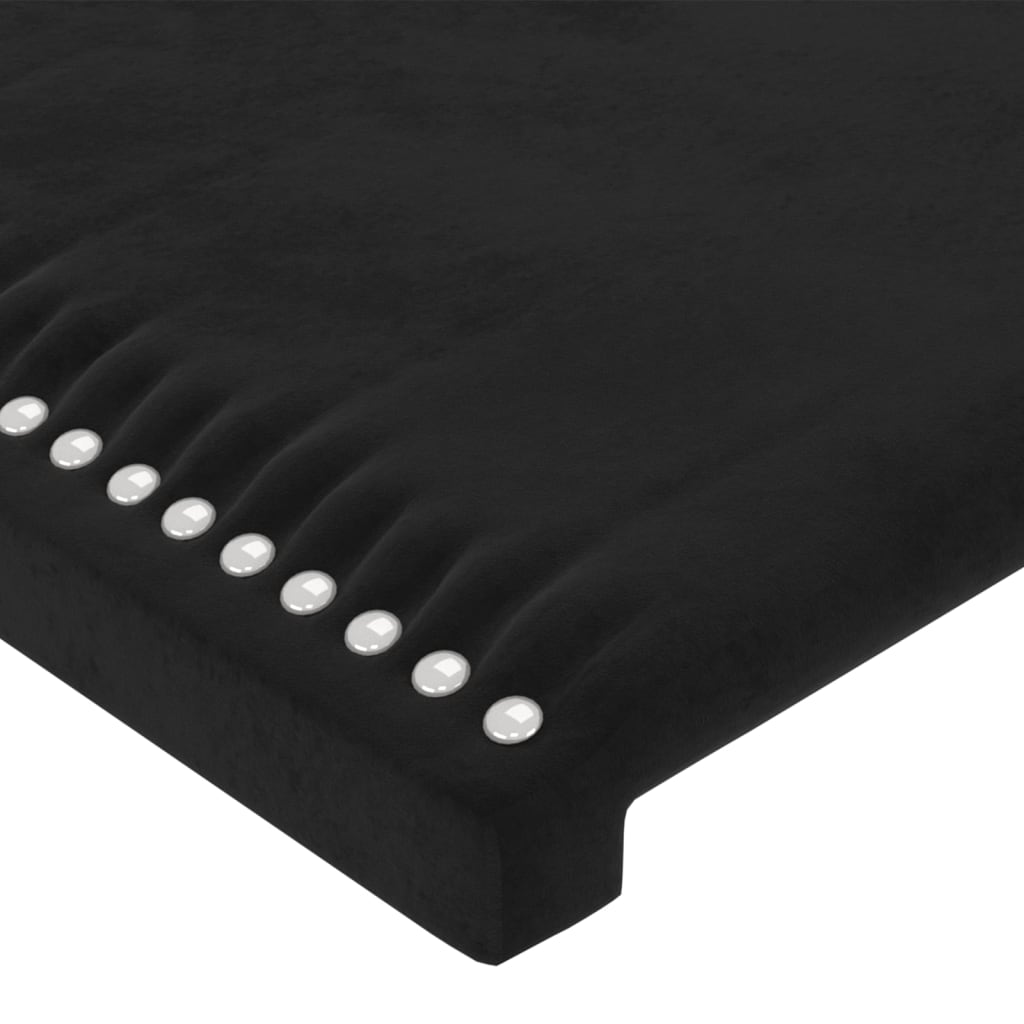 vidaXL Cabeceros 4 unidades de terciopelo negro 80x5x78/88 cm