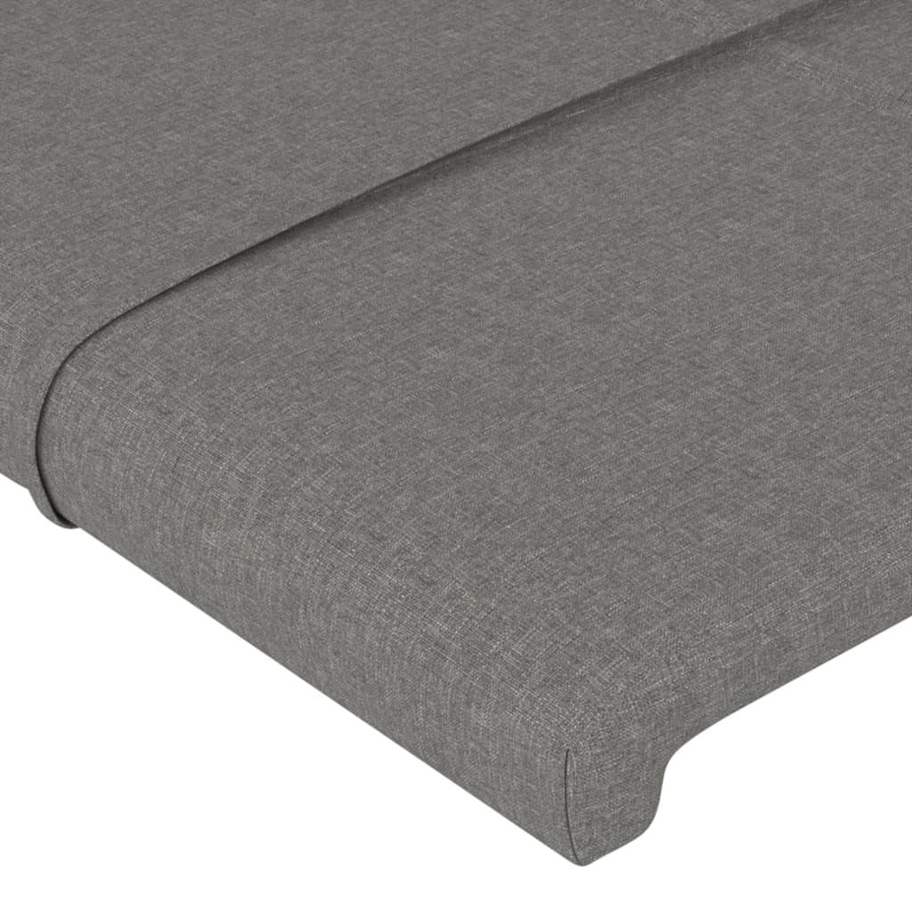 vidaXL Cabeceros 2 unidades de tela gris oscuro 90x5x78/88 cm