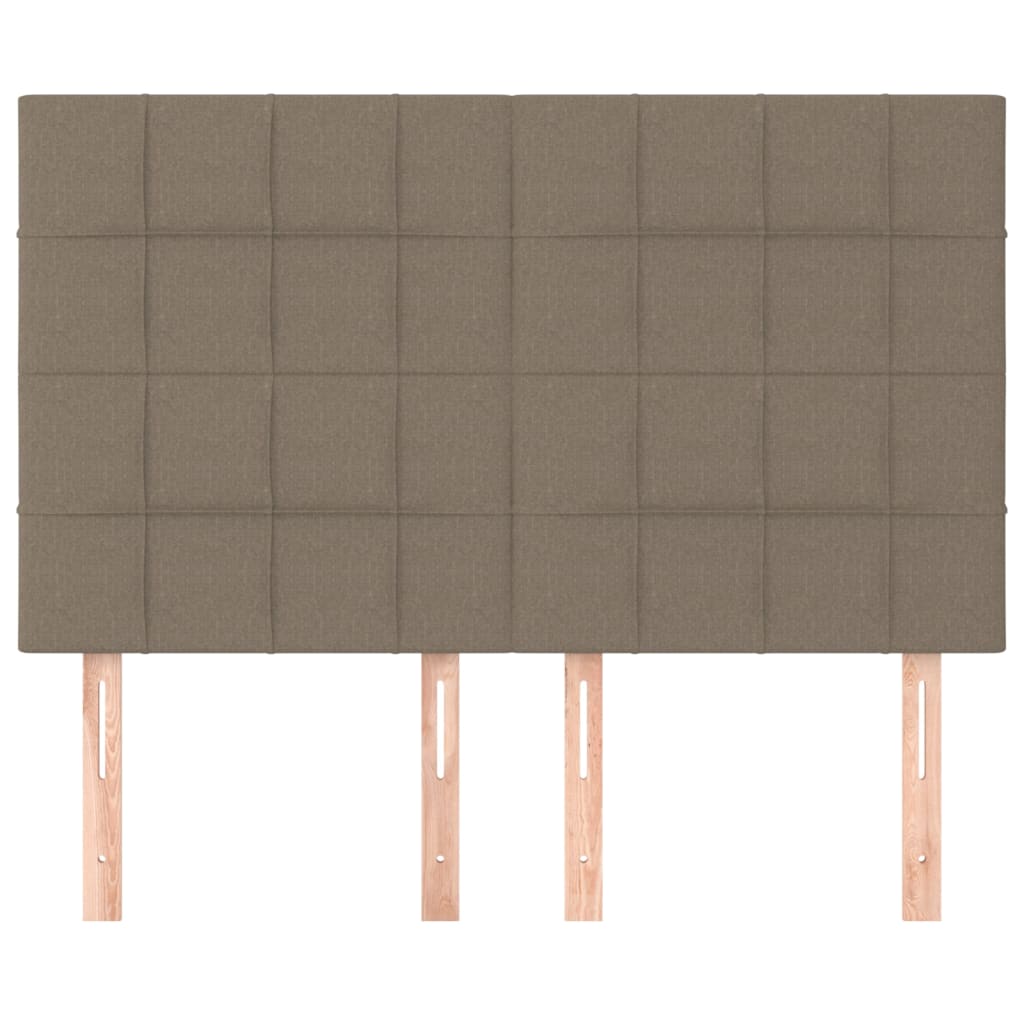 vidaXL Cabeceros 4 unidades tela gris taupe 72x5x78/88 cm