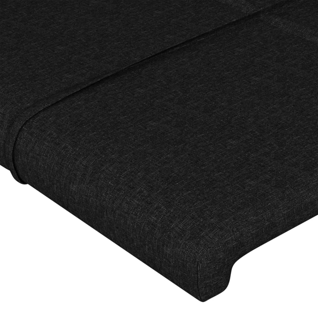 vidaXL Cabeceros 4 unidades de tela negro 90x5x78/88 cm