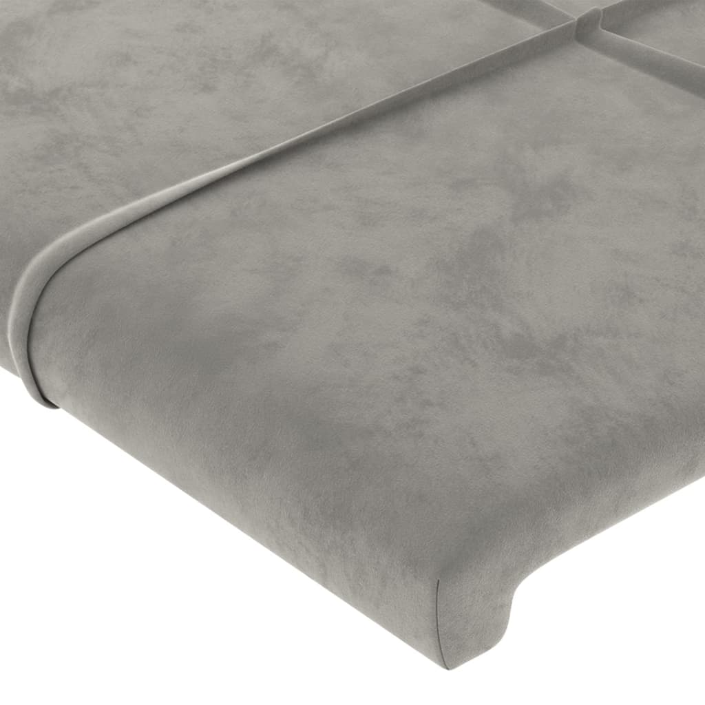 vidaXL Cabeceros 2 unidades de terciopelo gris claro 80x5x78/88 cm