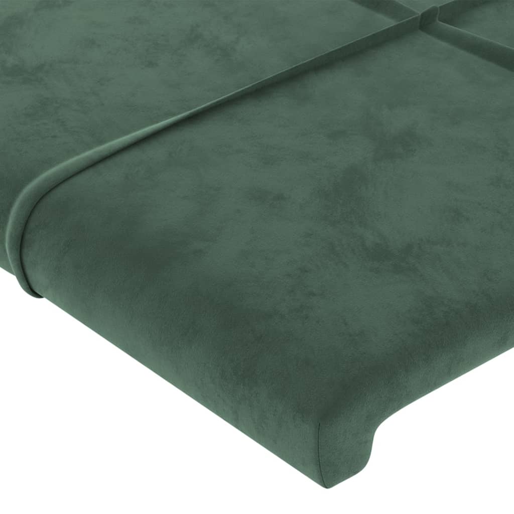 vidaXL Cabeceros 2 unidades de terciopelo verde oscuro 90x5x78/88 cm