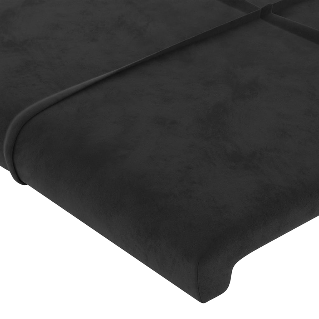 vidaXL Cabeceros 2 unidades de terciopelo negro 100x5x78/88 cm