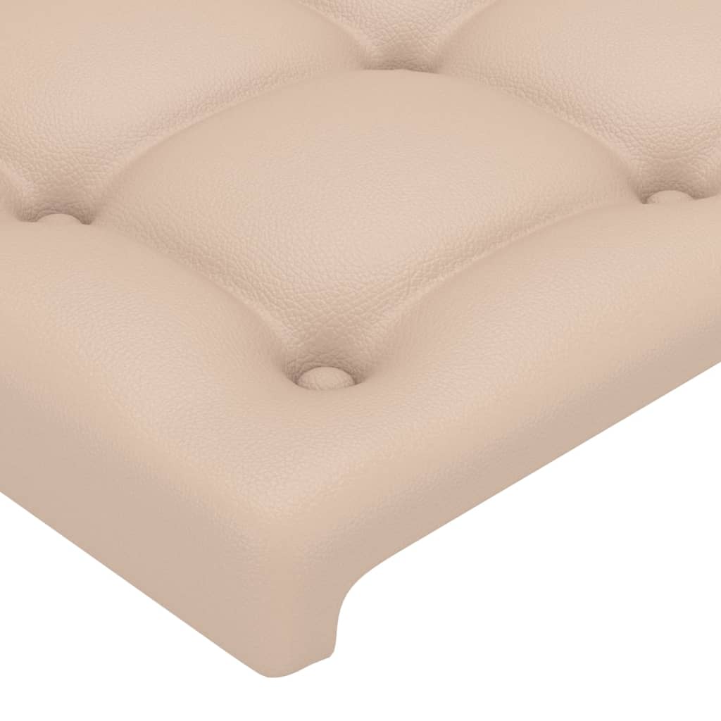 vidaXL Cabeceros 4 unidades cuero sintético capuchino 100x5x78/88 cm