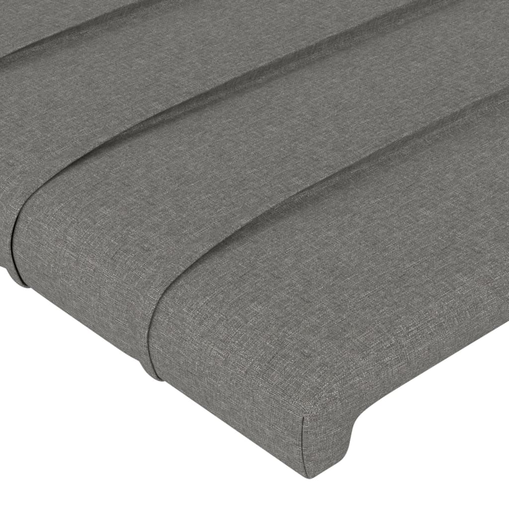 vidaXL Cabeceros 2 unidades de tela gris oscuro 80x5x78/88 cm