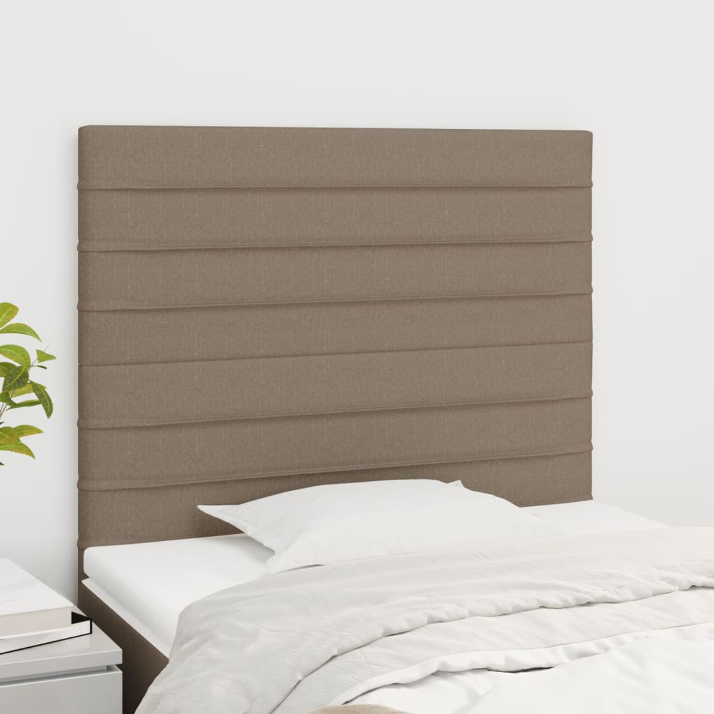 vidaXL Cabeceros 2 unidades de tela gris taupe 90x5x78/88 cm