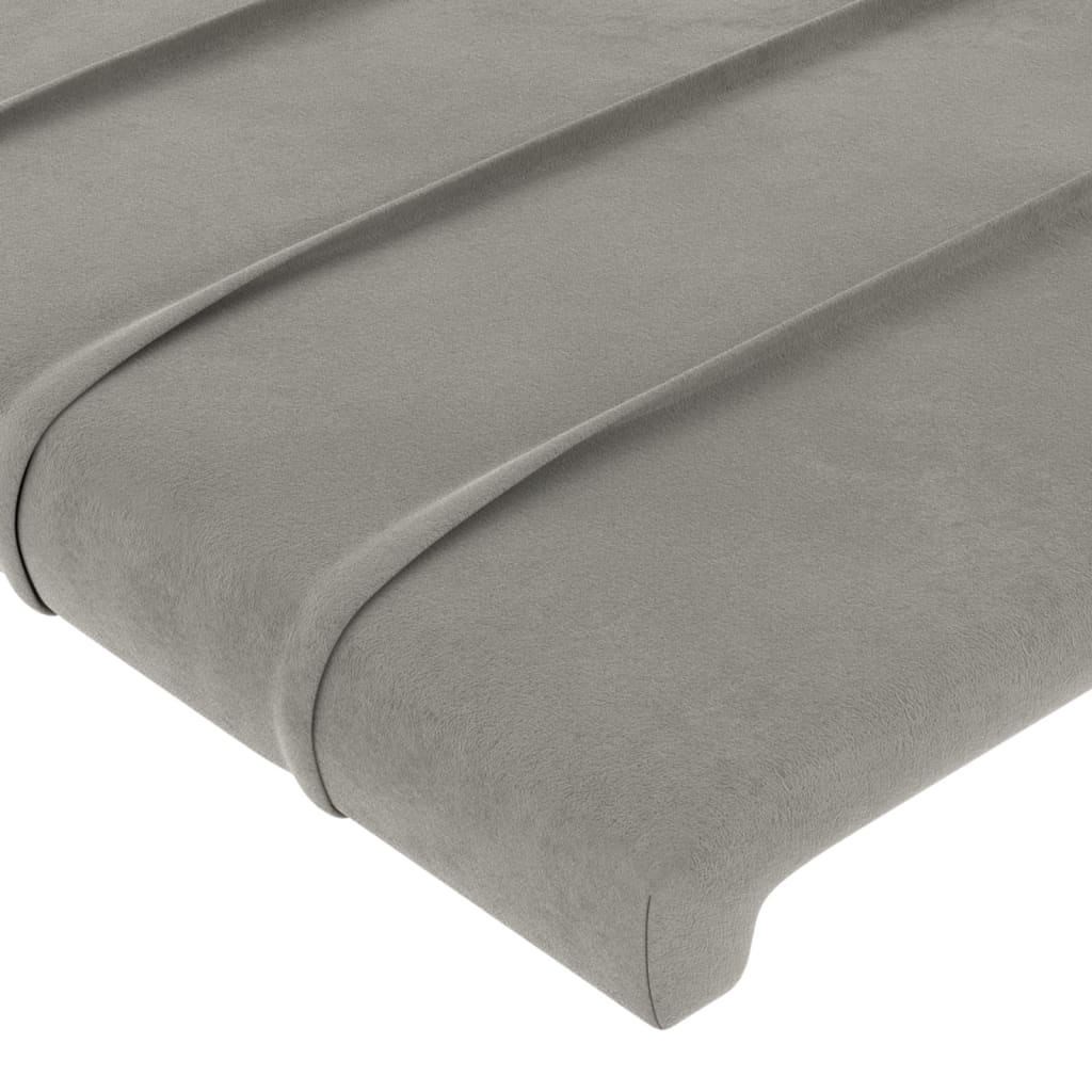 vidaXL Cabeceros 2 unidades de terciopelo gris claro 80x5x78/88 cm