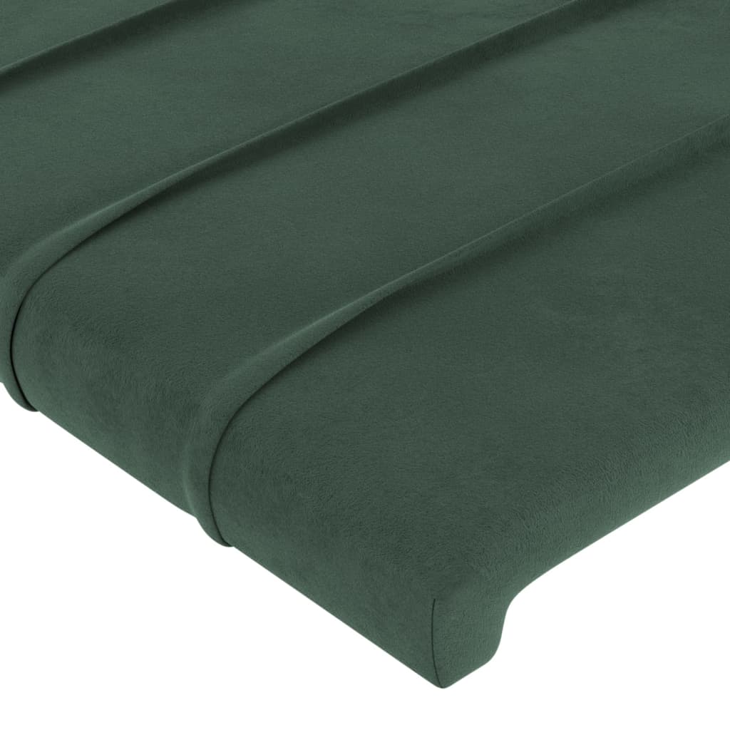 vidaXL Cabeceros 2 unidades de terciopelo verde oscuro 90x5x78/88 cm