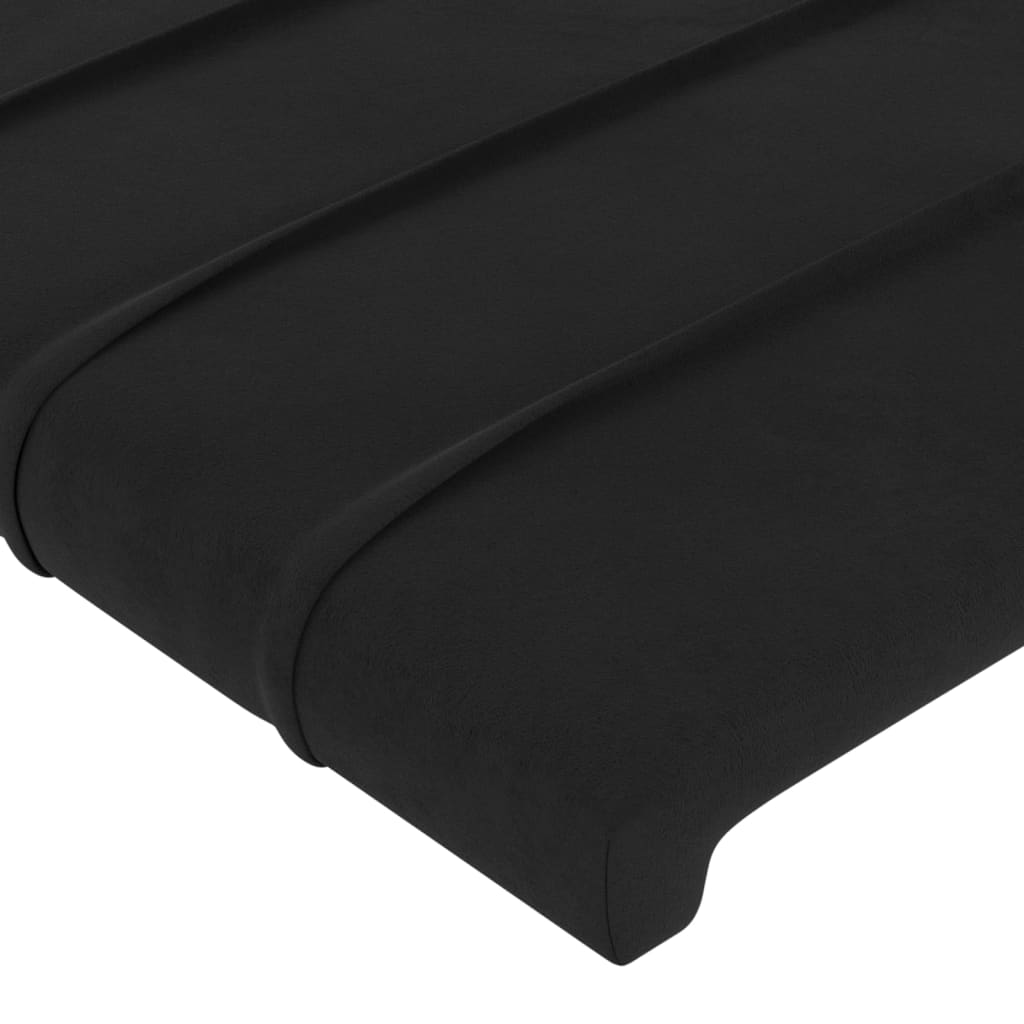 vidaXL Cabeceros 2 unidades de terciopelo negro 100x5x78/88 cm