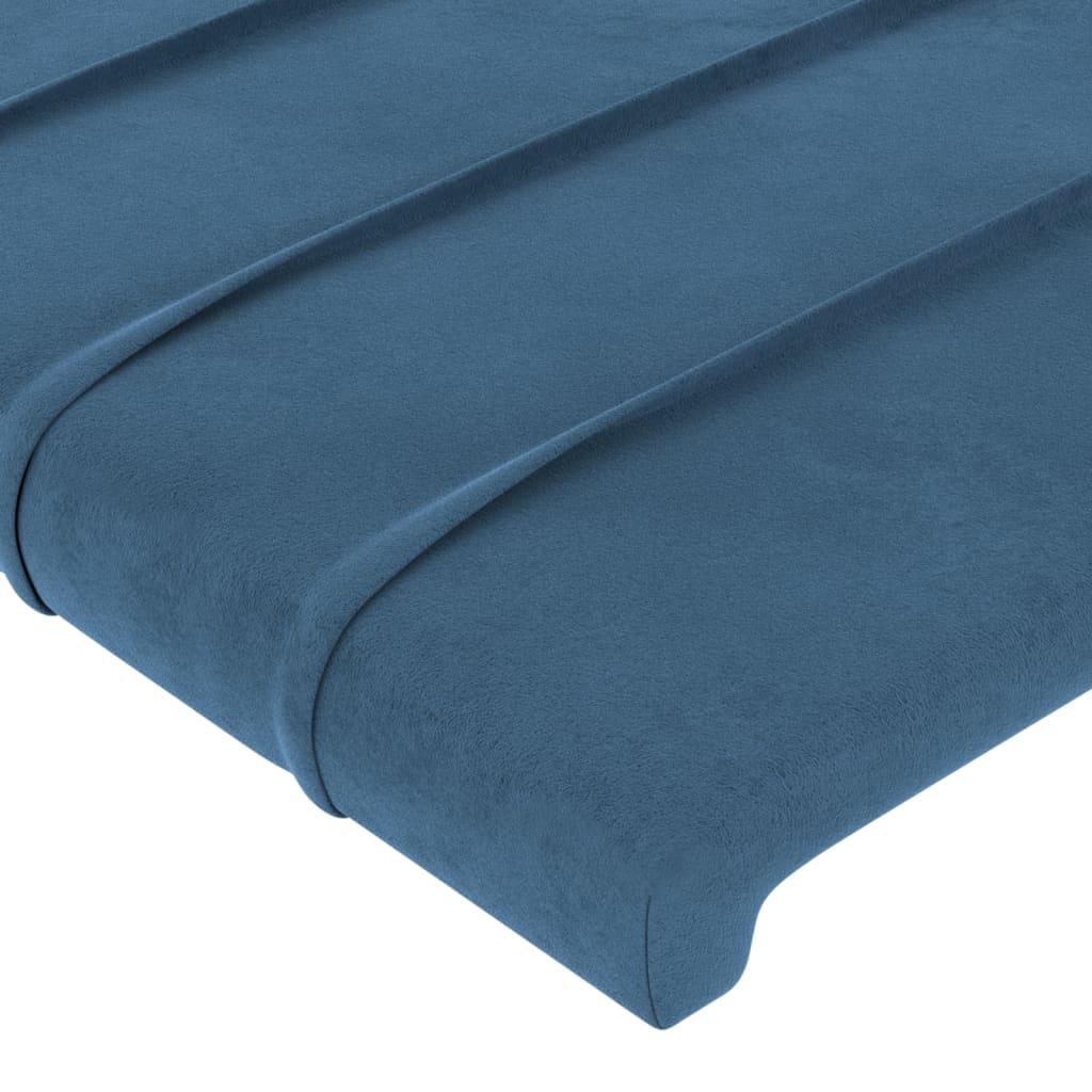 vidaXL Cabeceros 2 unidades de terciopelo azul oscuro 100x5x78/88 cm