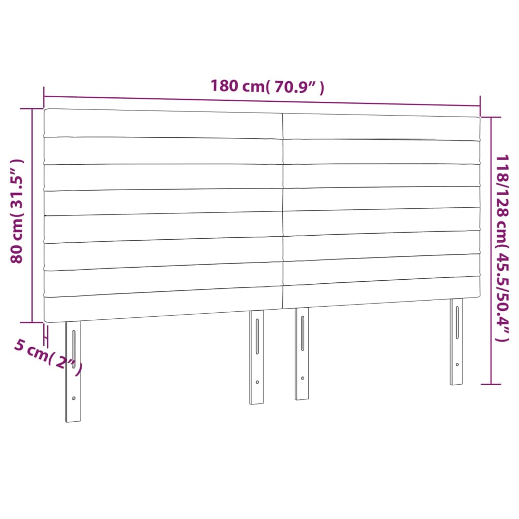 vidaXL Cabeceros 4 unidades de terciopelo rosa 90x5x78/88 cm