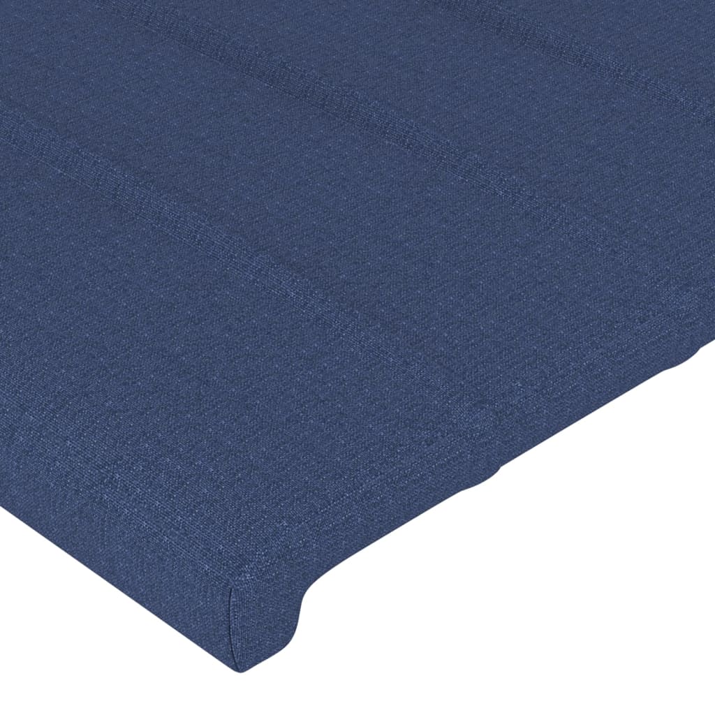 vidaXL Cabeceros 2 unidades de tela azul 100x5x78/88 cm