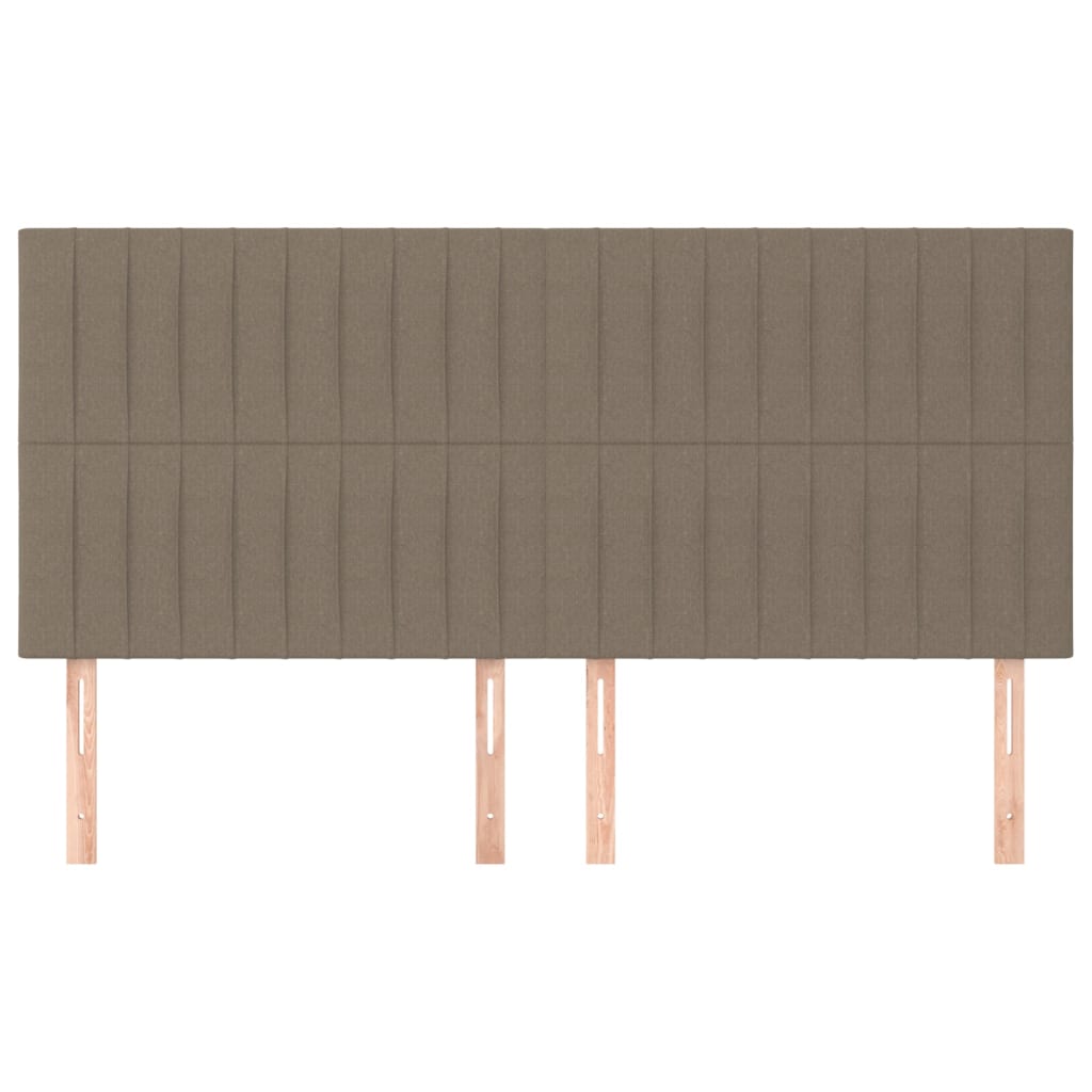 vidaXL Cabeceros 4 unidades tela gris taupe 80x5x78/88 cm