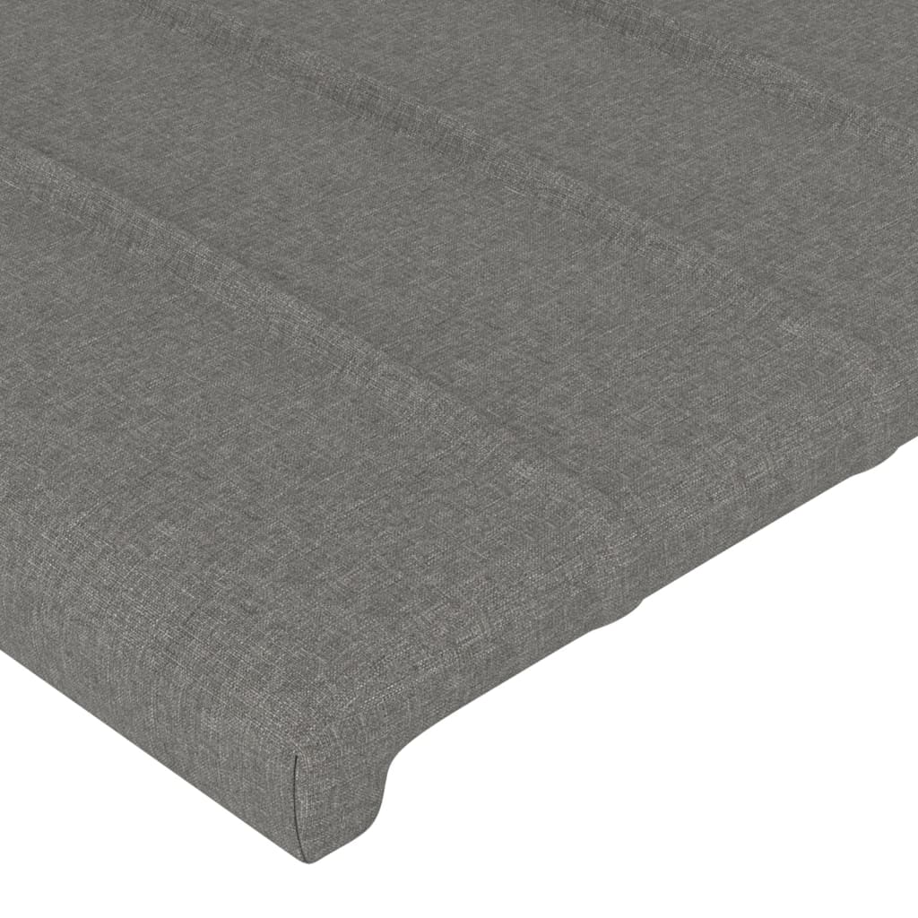 vidaXL Cabeceros 4 unidades de tela gris oscuro 100x5x78/88 cm