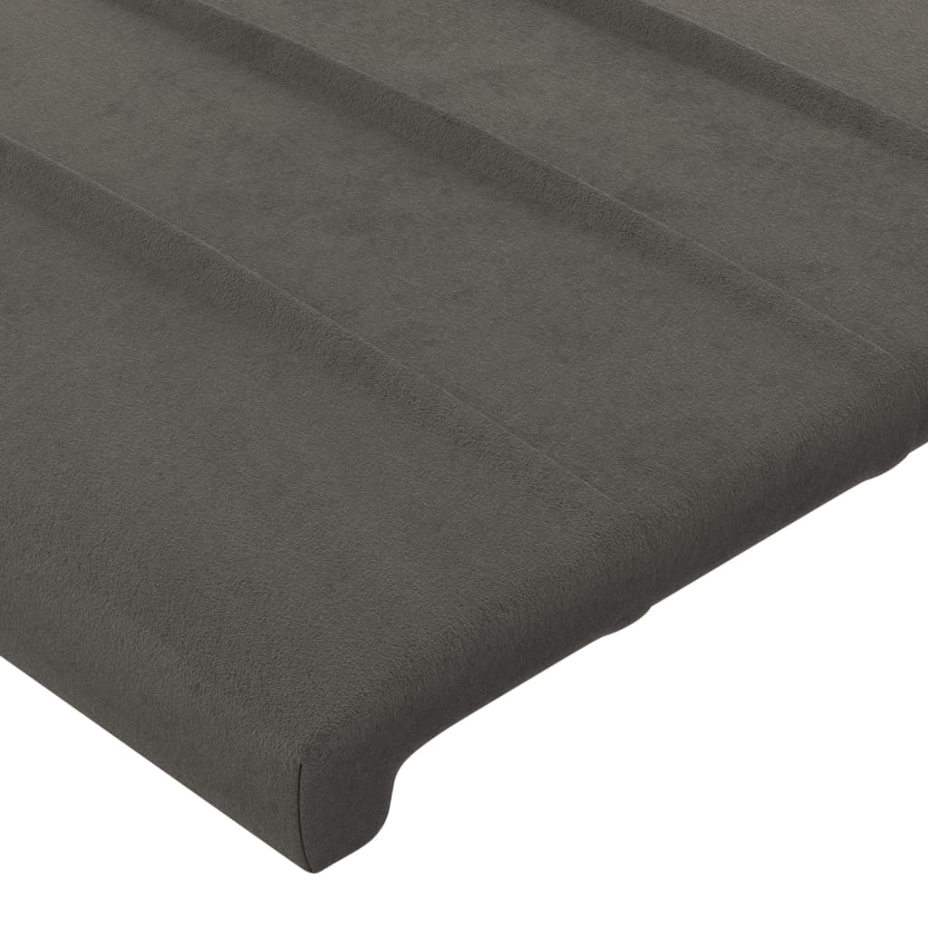 vidaXL Cabeceros 4 unidades de terciopelo gris oscuro 80x5x78/88 cm