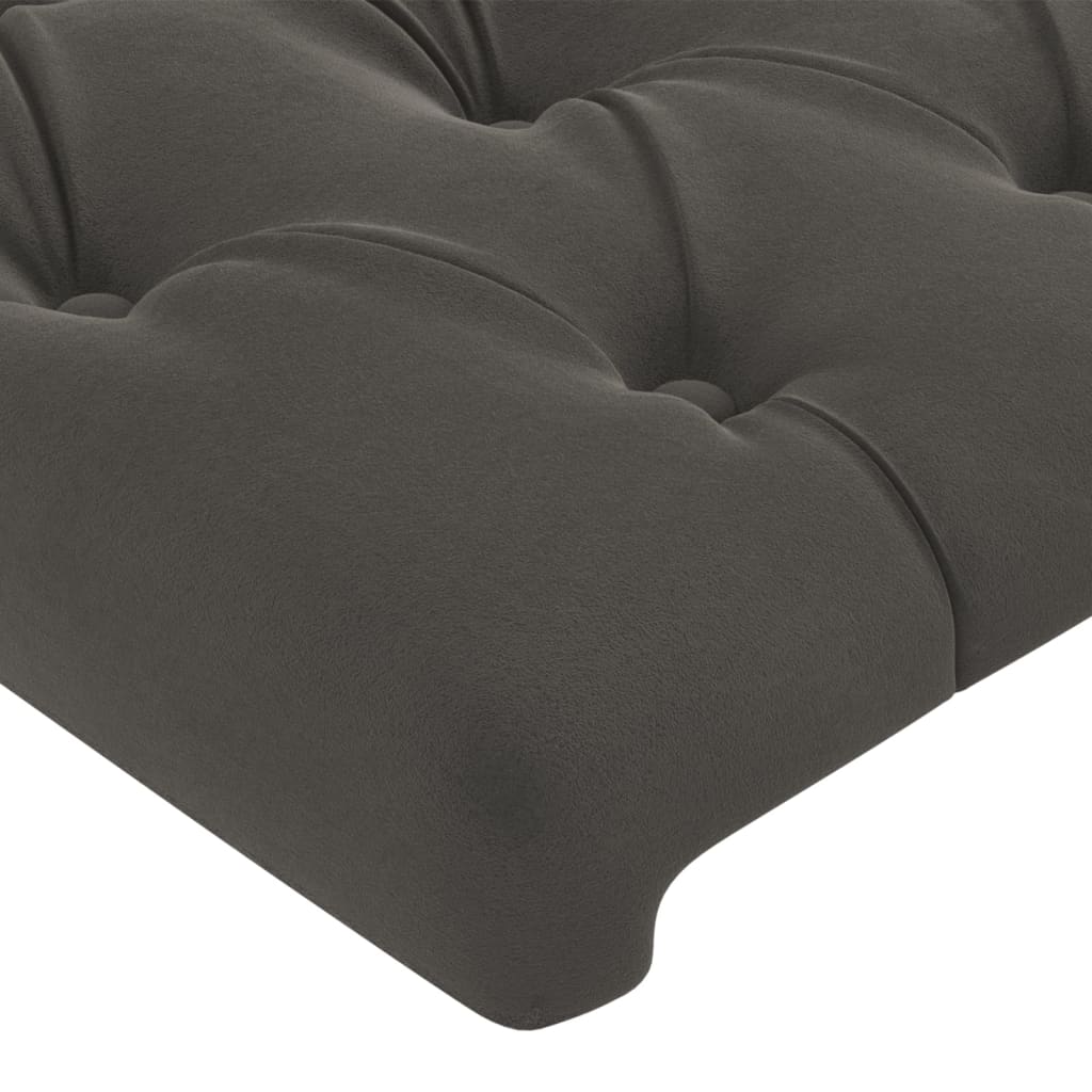 vidaXL Cabeceros 4 unidades terciopelo gris oscuro 72x7x78/88 cm