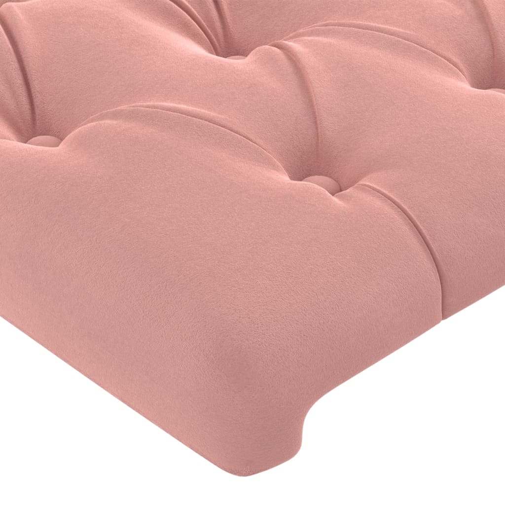 vidaXL Cabeceros 4 unidades de terciopelo rosa 80x7x78/88 cm