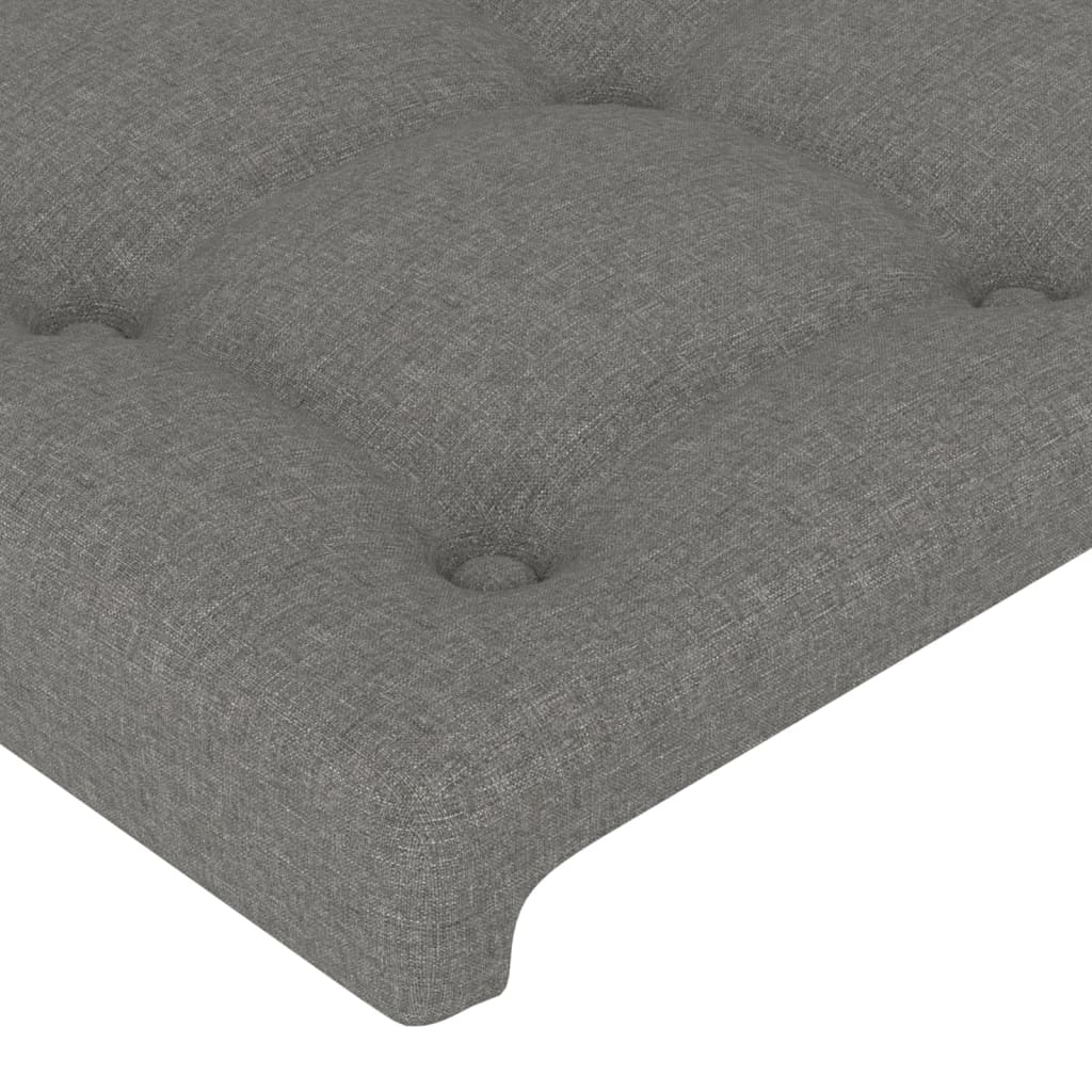 vidaXL Cabeceros 4 unidades de tela gris oscuro 90x5x78/88 cm