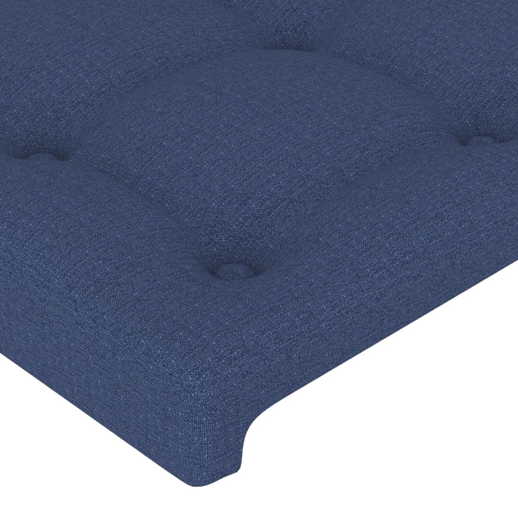 vidaXL Cabeceros 4 unidades de tela azul 90x5x78/88 cm