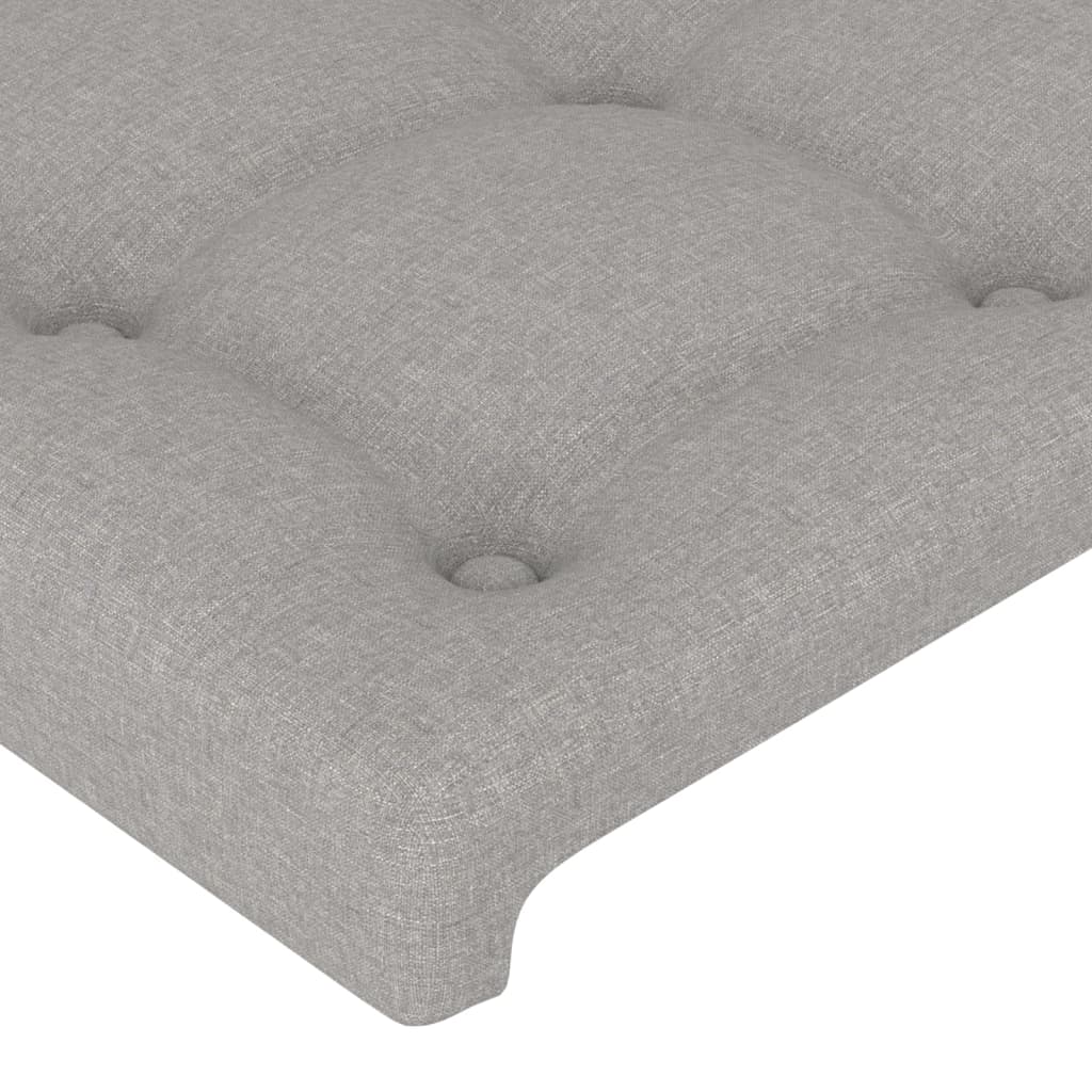 vidaXL Cabeceros 4 unidades de tela gris claro 100x5x78/88 cm