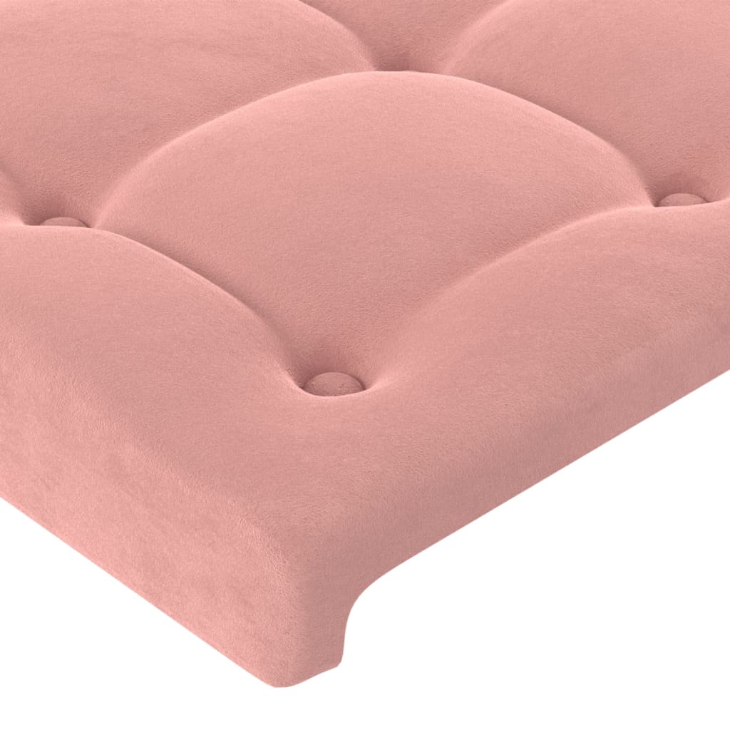 vidaXL Cabeceros 2 unidades de terciopelo rosa 100x5x78/88 cm