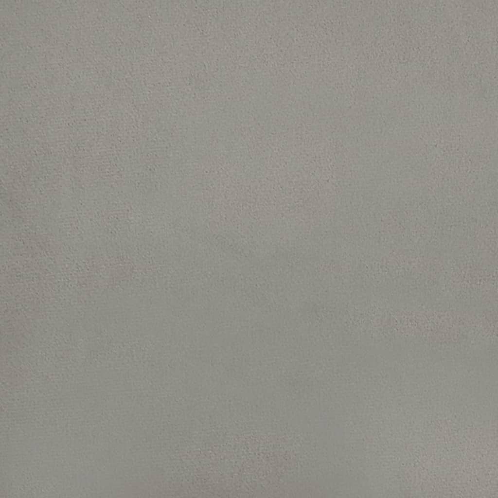 vidaXL Cabeceros 4 unidades terciopelo gris claro 72x5x78/88 cm