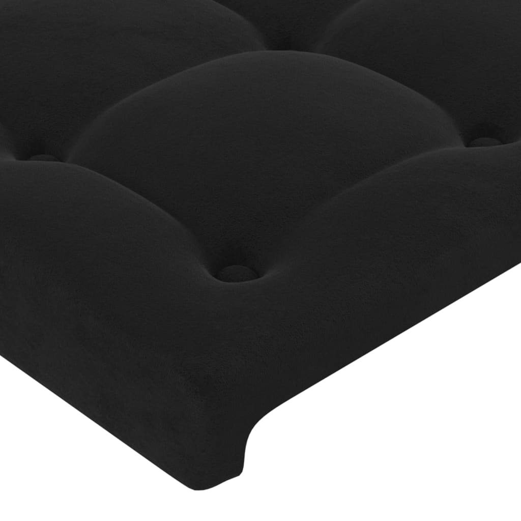 vidaXL Cabeceros 4 unidades terciopelo negro 72x5x78/88 cm