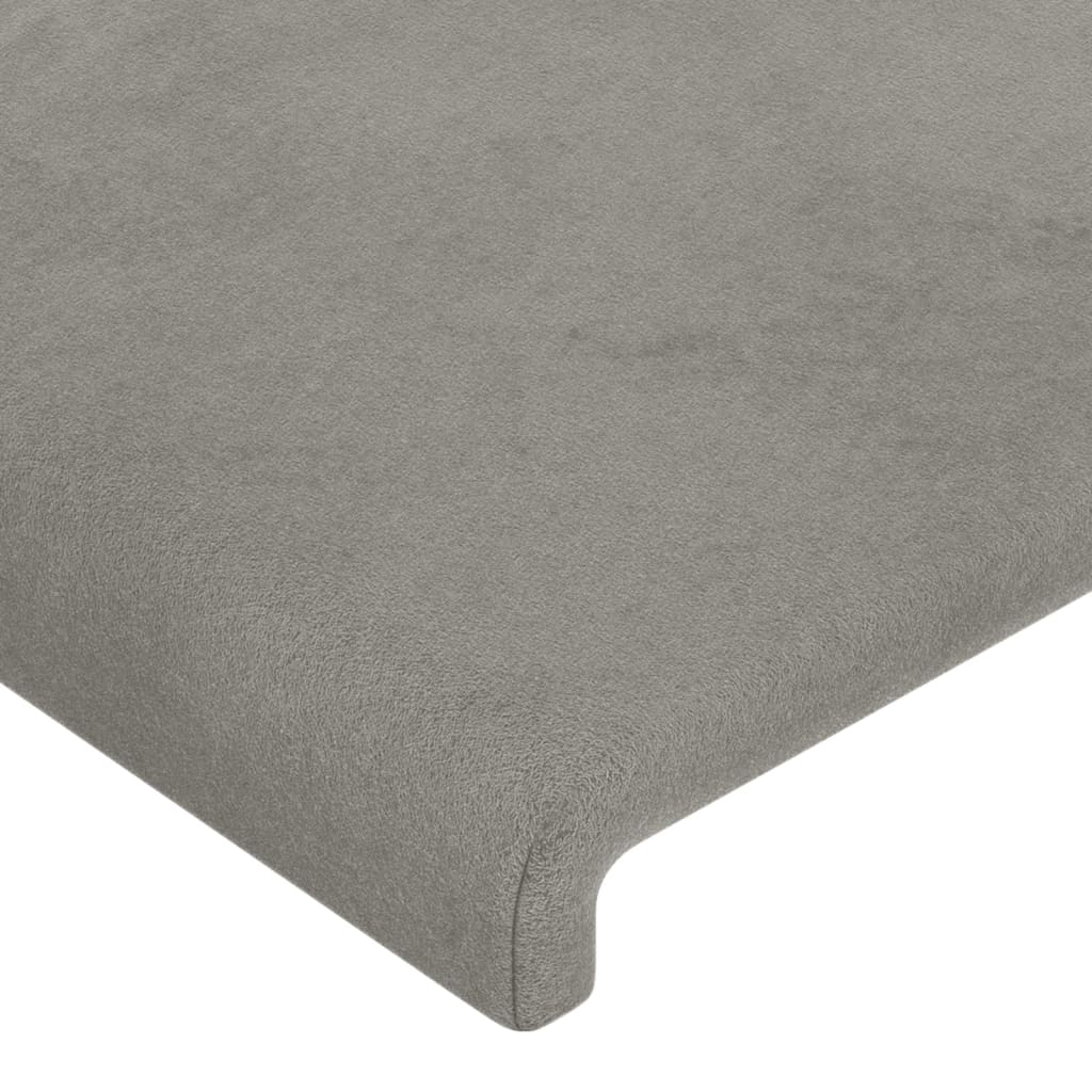 vidaXL Cabecero de terciopelo gris claro 163x23x78/88 cm