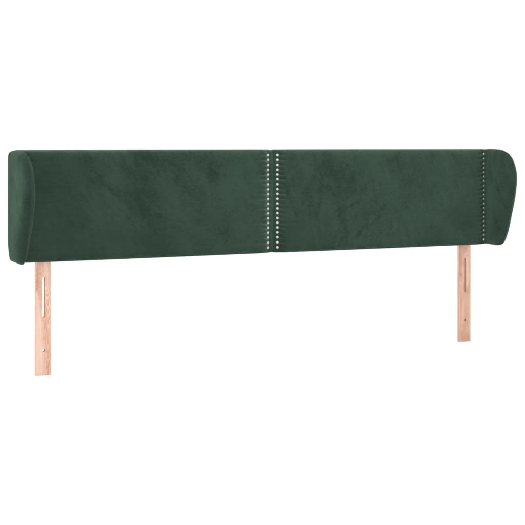 vidaXL Cabecero de terciopelo verde oscuro 203x23x78/88 cm